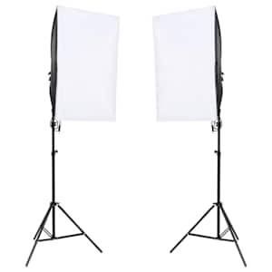 vidaXL Fotostudijos rinkinys su &scaron;viestuvais, fonu ir reflektoriumi