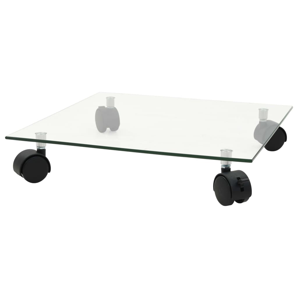 vidaXL Plantenrollers 4 st vierkant 35x35 cm gehard glas afbeelding