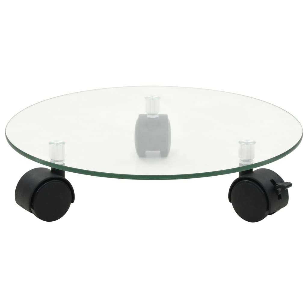 vidaXL Plantenrollers 4 st rond 28 cm gehard glas afbeelding