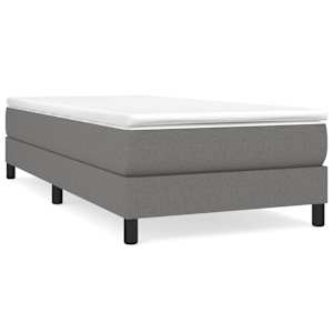 Box spring postel s matrací tmavě šedá 80 x 200 cm textil - obrázek 2
