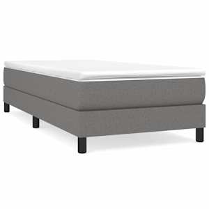 Box spring postel s matrací tmavě šedá 90x190 cm textil - obrázek 2