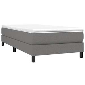 Box spring postel s matrací tmavě šedá 90x190 cm textil - obrázek 3