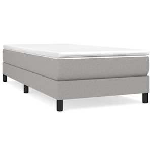 Box spring postel s matrací světle šedá 90x200 cm textil - obrázek 2