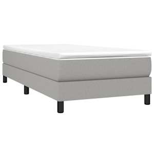 Box spring postel s matrací světle šedá 90x200 cm textil - obrázek 3