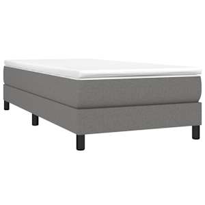 Box spring postel s matrací tmavě šedá 100 x 200 cm textil - obrázek 3