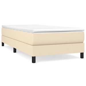 Box spring postel s matrací krémová 100 x 200 cm textil - obrázek 2