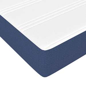 Box spring postel s matrací modrá 100 x 200 cm textil - obrázek 8