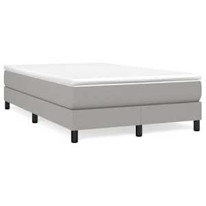 Box spring postel s matrací světle šedá 120 x 200 cm textil - obrázek 2