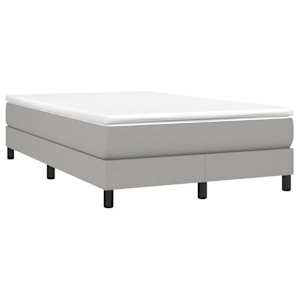 Box spring postel s matrací světle šedá 120 x 200 cm textil - obrázek 3