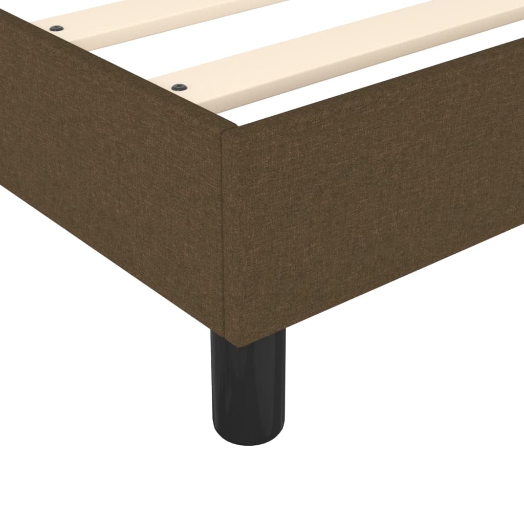 Box spring postelja z vzmetnico temno rjav 140x190 cm blago