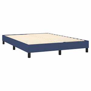 Box spring postel s matrací modrá 140x190 cm textil - obrázek 4