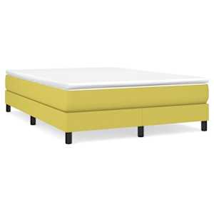 Box spring postel s matrací zelená 140x190 cm textil - obrázek 2