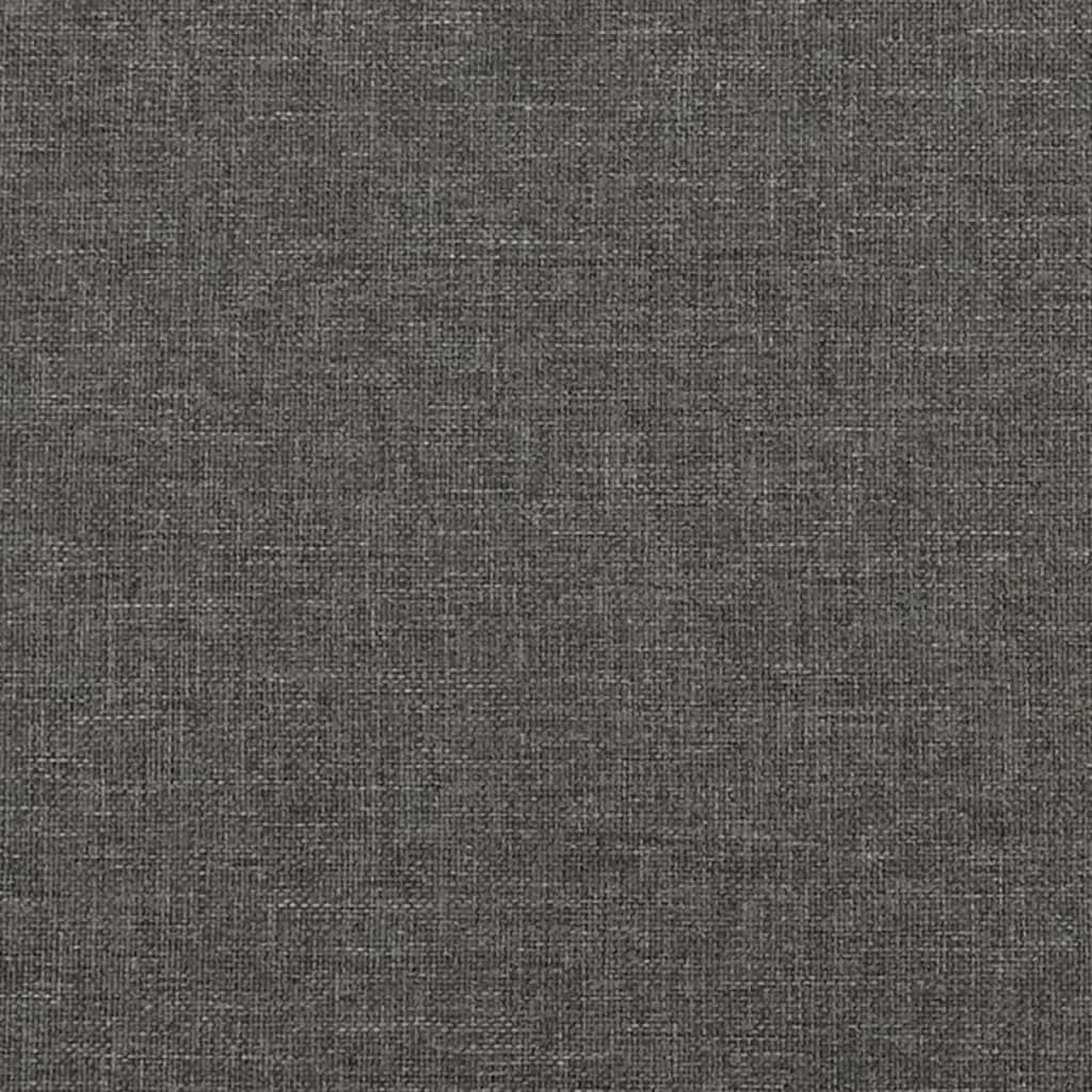 Pat box spring cu saltea, gri închis, 140x200 cm, textil