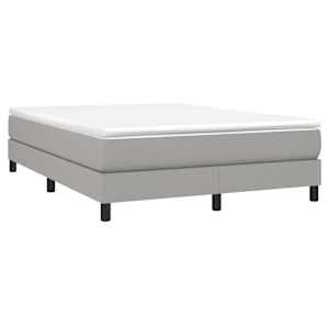 Box spring postel s matrací světle šedá 160 x 200 cm textil - obrázek 3