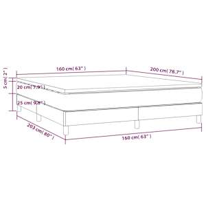 Box spring postel s matrací světle šedá 160 x 200 cm textil - obrázek 10