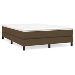 Box spring postel s matrací tmavě hnědá 160x200 cm textil - obrázek 2