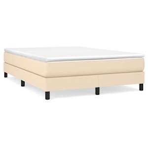 Box spring postel s matrací krémová 160x200 cm textil - obrázek 2