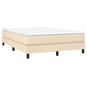 Box spring postel s matrací krémová 160x200 cm textil - obrázek 3