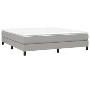 Box spring postel s matrací světle šedá 180 x 200 cm textil - obrázek 3
