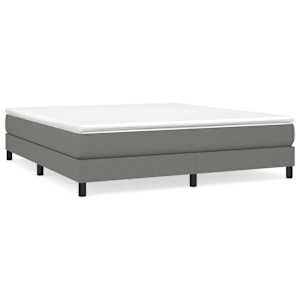 Box spring postel s matrací tmavě šedá 180x200 cm textil - obrázek 2