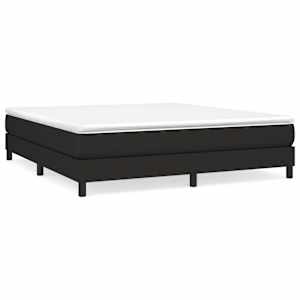Box spring postel s matrací černá 180x200 cm textil - obrázek 2
