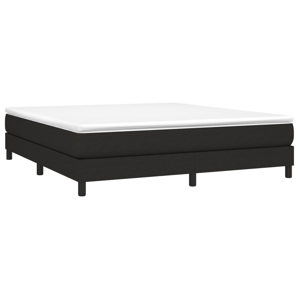 Pat box spring cu saltea, negru, 180x200 cm, catifea