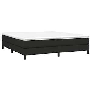 Box spring postel s matrací černá 180x200 cm textil - obrázek 3