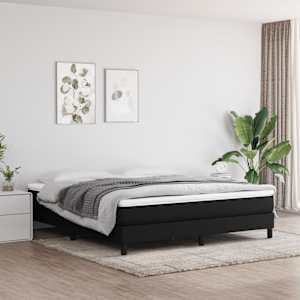 Box spring postel s matrací černá 180x200 cm textil - obrázek 1