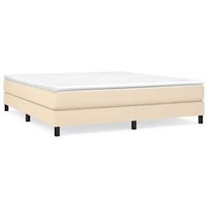 Box spring postel s matrací krémová 180x200 cm textil - obrázek 2