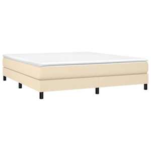 Box spring postel s matrací krémová 180x200 cm textil - obrázek 3