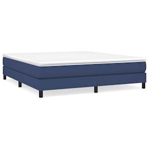 Box spring postel s matrací modrá 180x200 cm textil - obrázek 2
