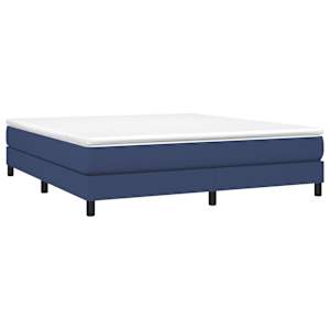 Box spring postel s matrací modrá 180x200 cm textil - obrázek 3