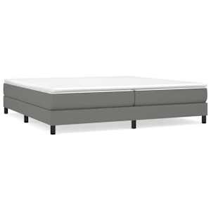 Box spring postel s matrací tmavě šedá 200x200 cm textil - obrázek 2
