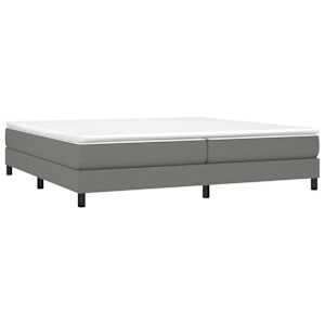 Box spring postel s matrací tmavě šedá 200x200 cm textil - obrázek 3