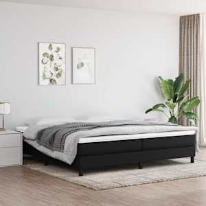 Box spring postel s matrací černá 200x200 cm textil - obrázek 1