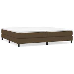 Box spring postel s matrací tmavě hnědá 200x200 cm textil - obrázek 2