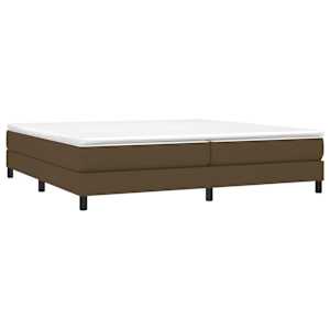 Box spring postel s matrací tmavě hnědá 200x200 cm textil - obrázek 3
