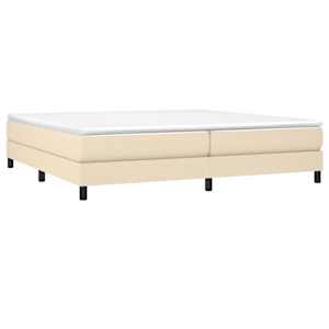 Box spring postel s matrací krémová 200x200 cm textil - obrázek 3