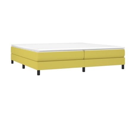 vidaXL Κρεβάτι Boxspring με Στρώμα Πράσινο 200x200 εκ. Υφασμάτινο
