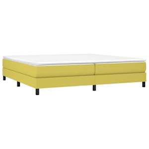 vidaXL Κρεβάτι Boxspring με Στρώμα Πράσινο 200x200 εκ. Υφασμάτινο