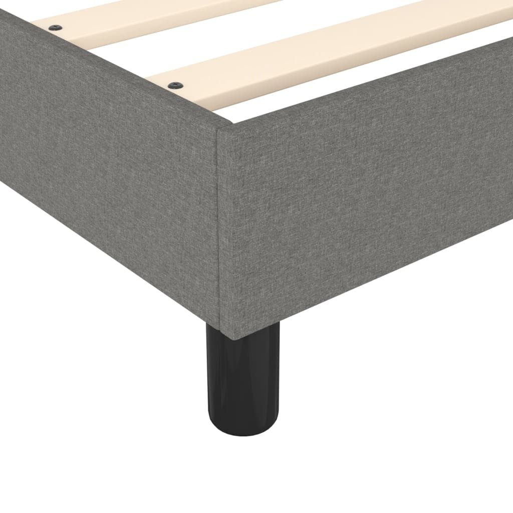 Box Spring Bed with Mattress Dark Gray - Image 7