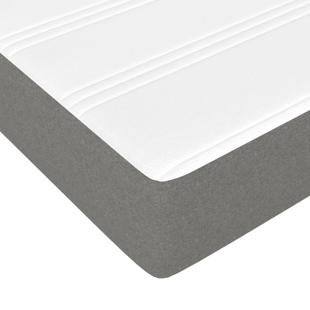 Box Spring Bed with Mattress Dark Gray - Image 8