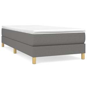 Box spring postel s matrací tmavě šedá 80 x 200 cm textil - obrázek 2