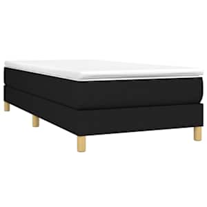 Box spring postel s matrací černá 80 x 200 cm textil - obrázek 3