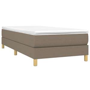 Box spring postel s matrací taupe 100 x 200 cm textil - obrázek 3