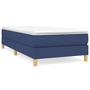 Box spring postel s matrací modrá 100 x 200 cm textil - obrázek 2