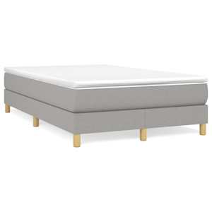 Box spring postel s matrací světle šedá 120 x 200 cm textil - obrázek 2