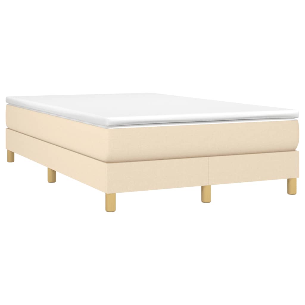 Thumbnail - vidaXL Boxspringbett mit Matratze Creme 120x200 cm Stoff