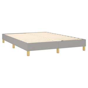 Box spring postel s matrací světle šedá 140 x 190 cm textil - obrázek 4