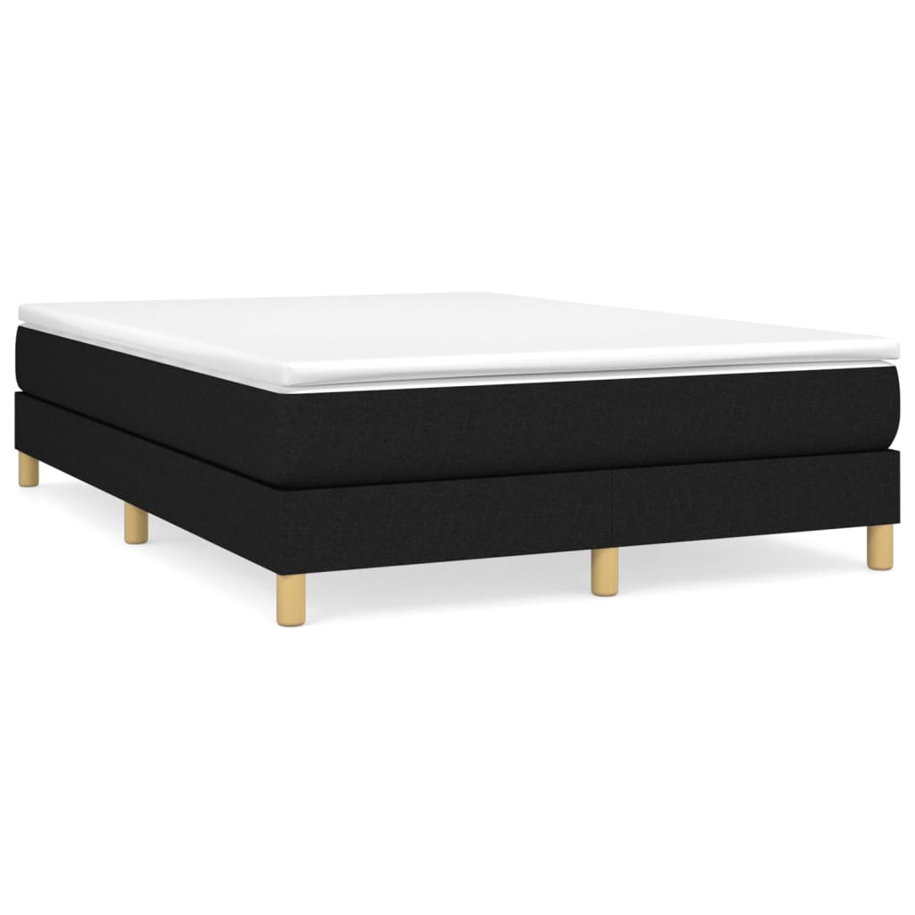 Thumbnail - vidaXL Boxspringbett mit Matratze Schwarz 140x190 cm Stoff